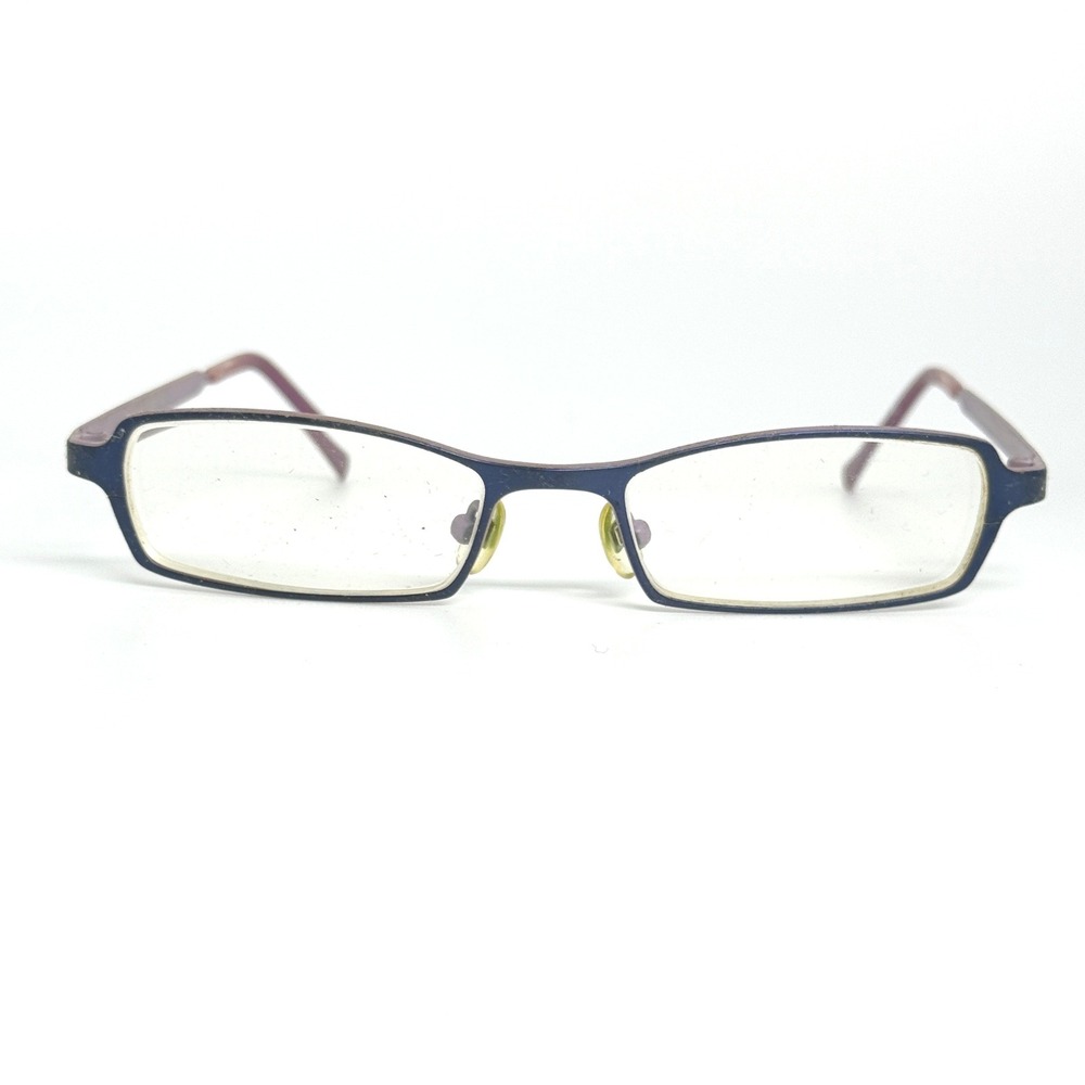 Prodesign Denmark Eyeglasses Metal Rectangle Frame Purple Blue 47 16 125 21137‎